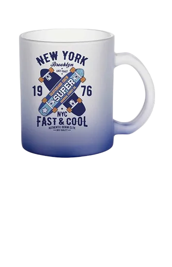 11oz Custom Frosted Glass Mug