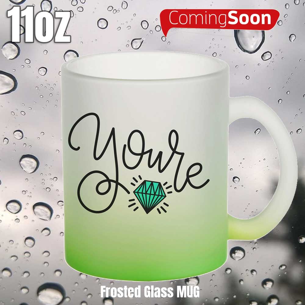 11oz Custom Frosted Glass Mug 
