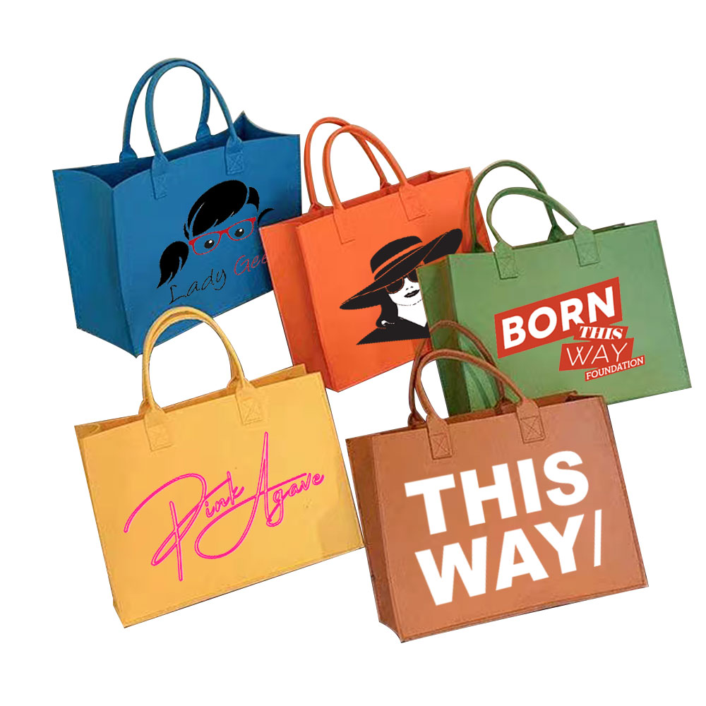 'Custom Felt Large Shopping Hand Bag'