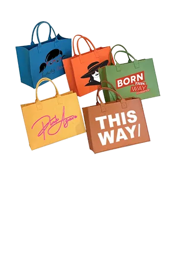 Custom Felt Large Shopping Hand Bag