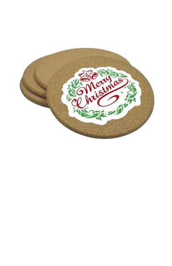 Premium Round Corner Cork Coaster