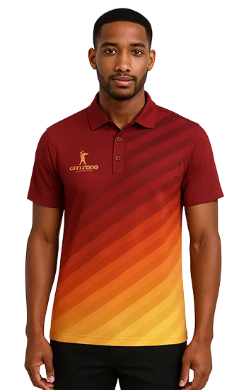 Brushed Milk Silk Sublimation Short Sleeve Polo shirt