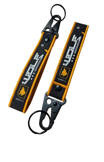 Heavy Duty Woven Embroidered Keyring