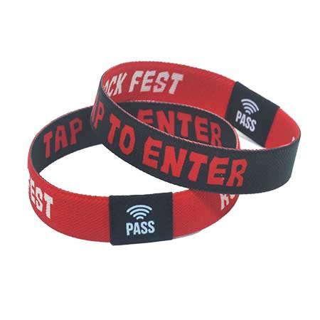 RFID Custom Elastic Fabric Wristbands