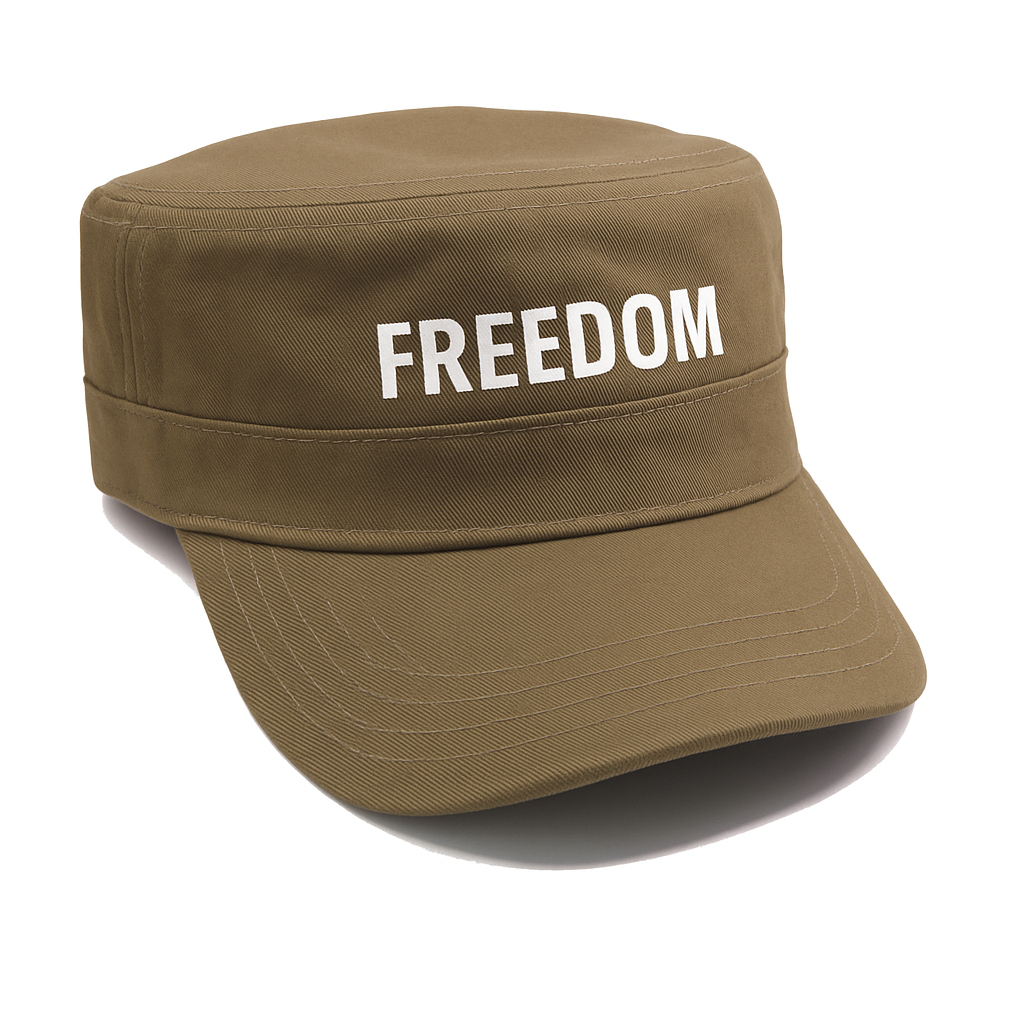 'cadet cap with printed logo','military style cap','structured flat crown cap','curved visor cadet hat','custom printed cap','breathable cadet cap','adjustable strap cap','promotional headwear','fashion streetwear cap','corporate giveaway cap','outdoor event cap','fa'