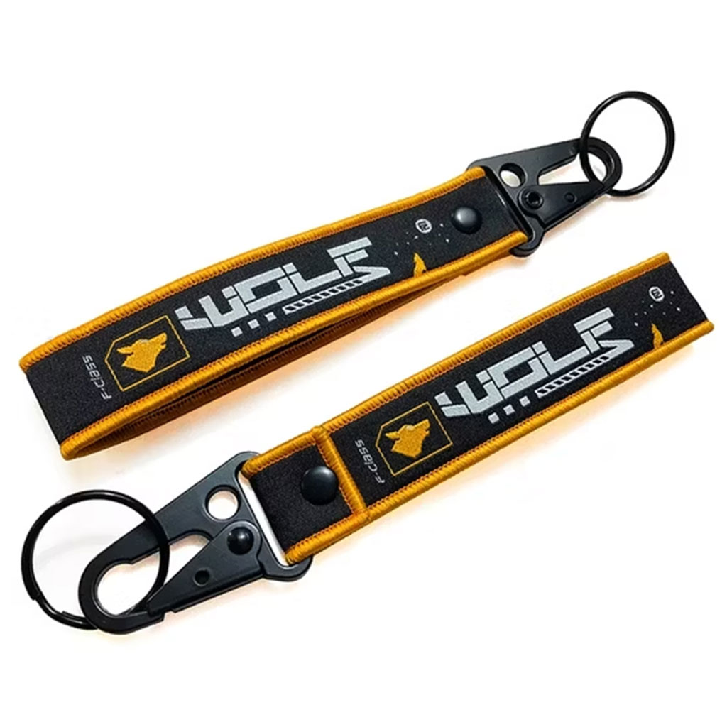 'Custom Embroidered Keyring','jet tag key chain'