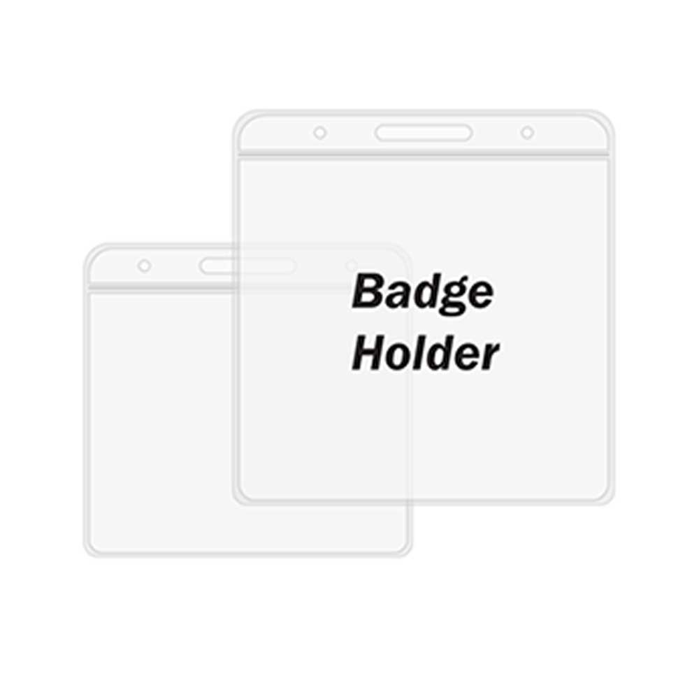 'Clear Plastic Badge Holder'
