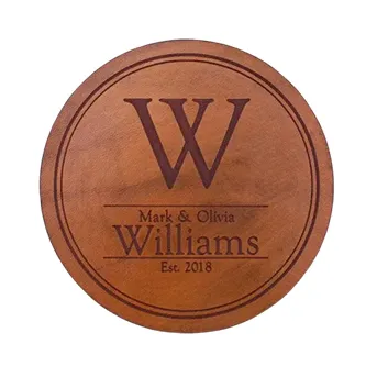 Custom Leather Coaster Icon