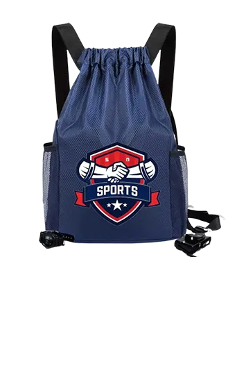 Basketball Drawstring Backpack with Side Pocket