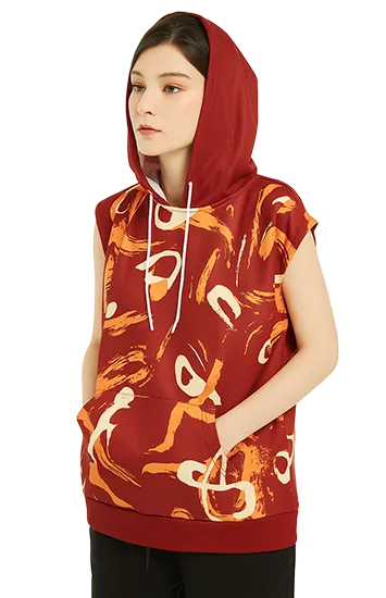 Unisex 250G Lightweight Sleeveless Hoodie