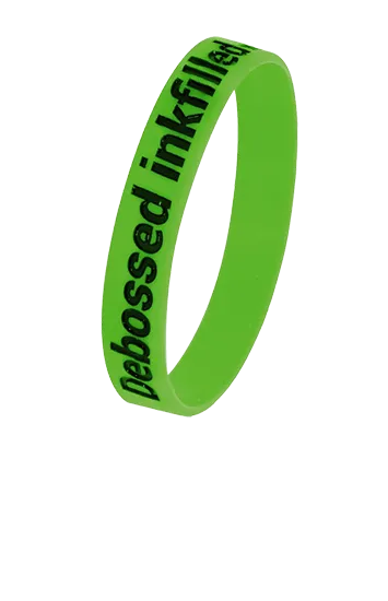 Debossed Inkfilled Wristbands